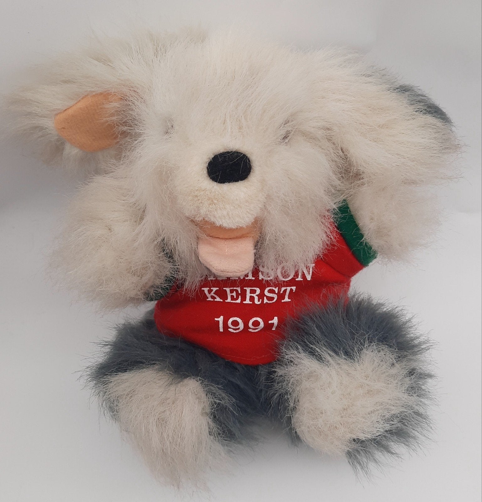 Vintage Samson knuffeltje met rood shirtje Samson Kerst 1991, Gebruikt, Overige karakters, Nicotoy, Klein (minder dan 20 cm)