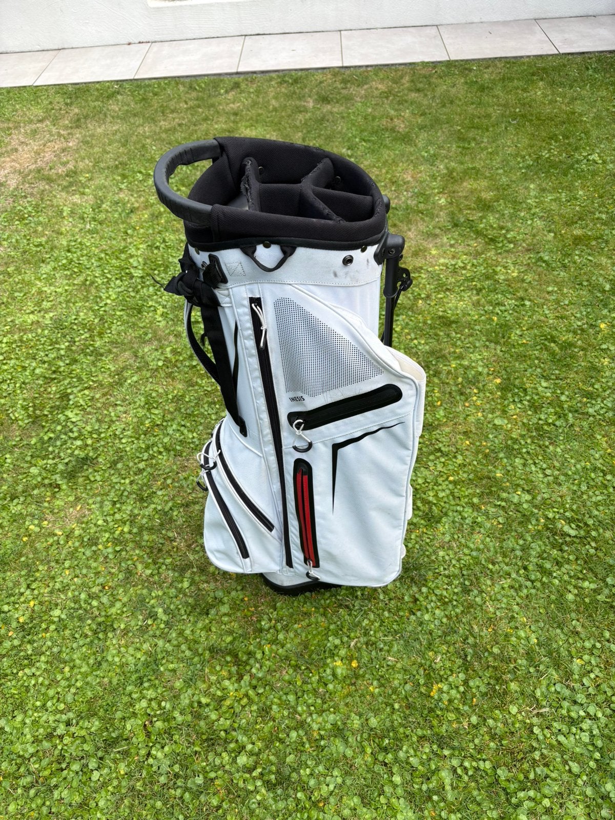 Golftas wit, cartbag/standbag Inesis, Ophalen, Gebruikt, Tas