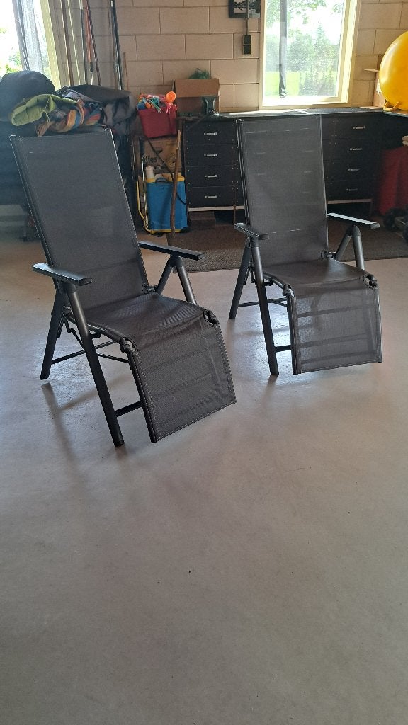 Tuistoelen, aluminium en verstelbaar, Tuin en Terras, Ophalen, Zo goed als nieuw, Aluminium, Verstelbaar