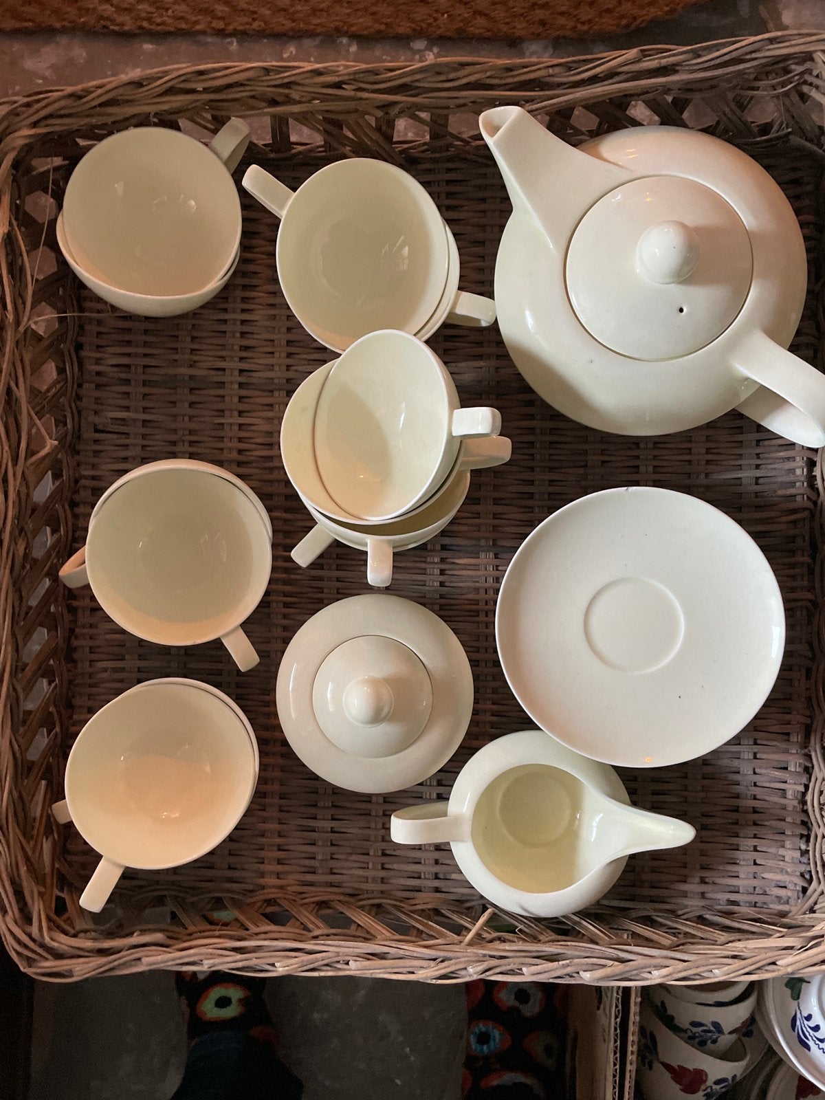 Vintage California Theeservies - Zacht Geel, Ophalen