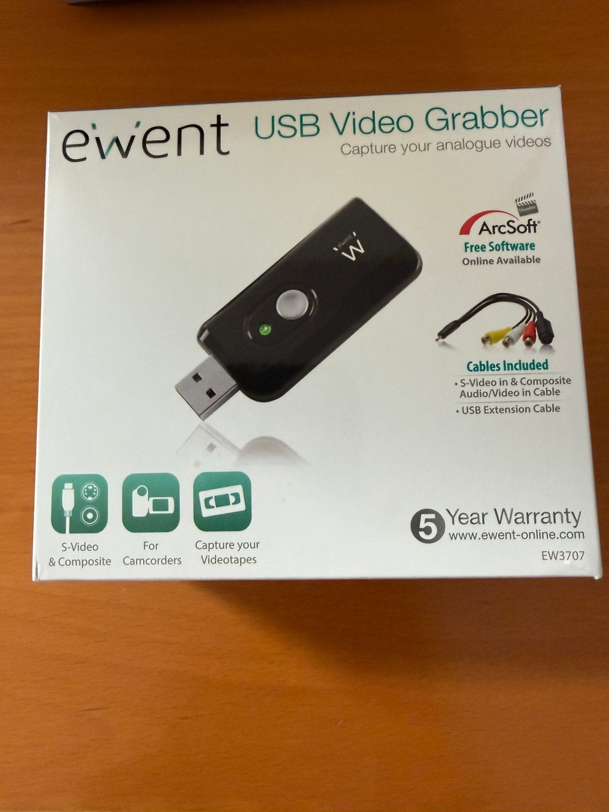 Ewent EW3707 USB Video Grabber, incl. de benodigde kabels, Ophalen of Verzenden, Zo goed als nieuw, Windows
