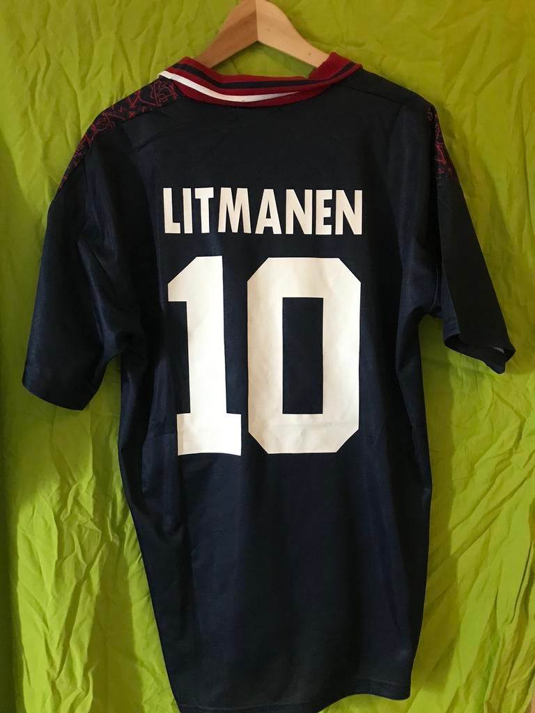 Litmanen ajax retro voetbalshirt maat L, Verzamelen, Sportartikelen en Voetbal, Ophalen of Verzenden, Zo goed als nieuw, Ajax