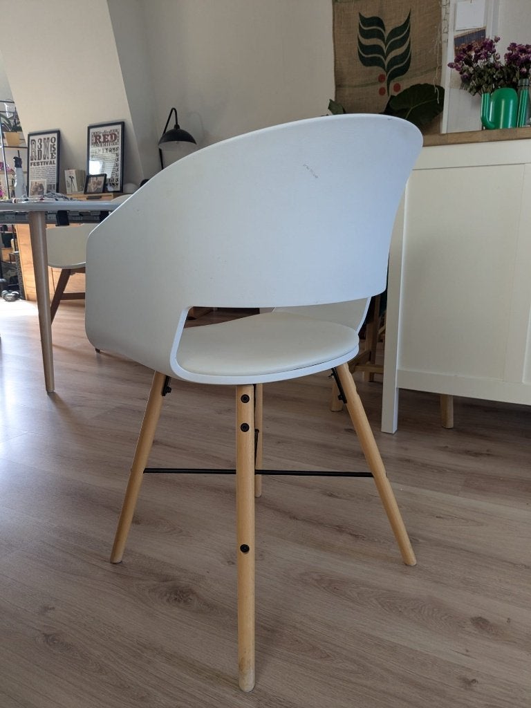 Stoel, Huis en Inrichting, Stoelen, Ophalen, Gebruikt, Wit, Eén