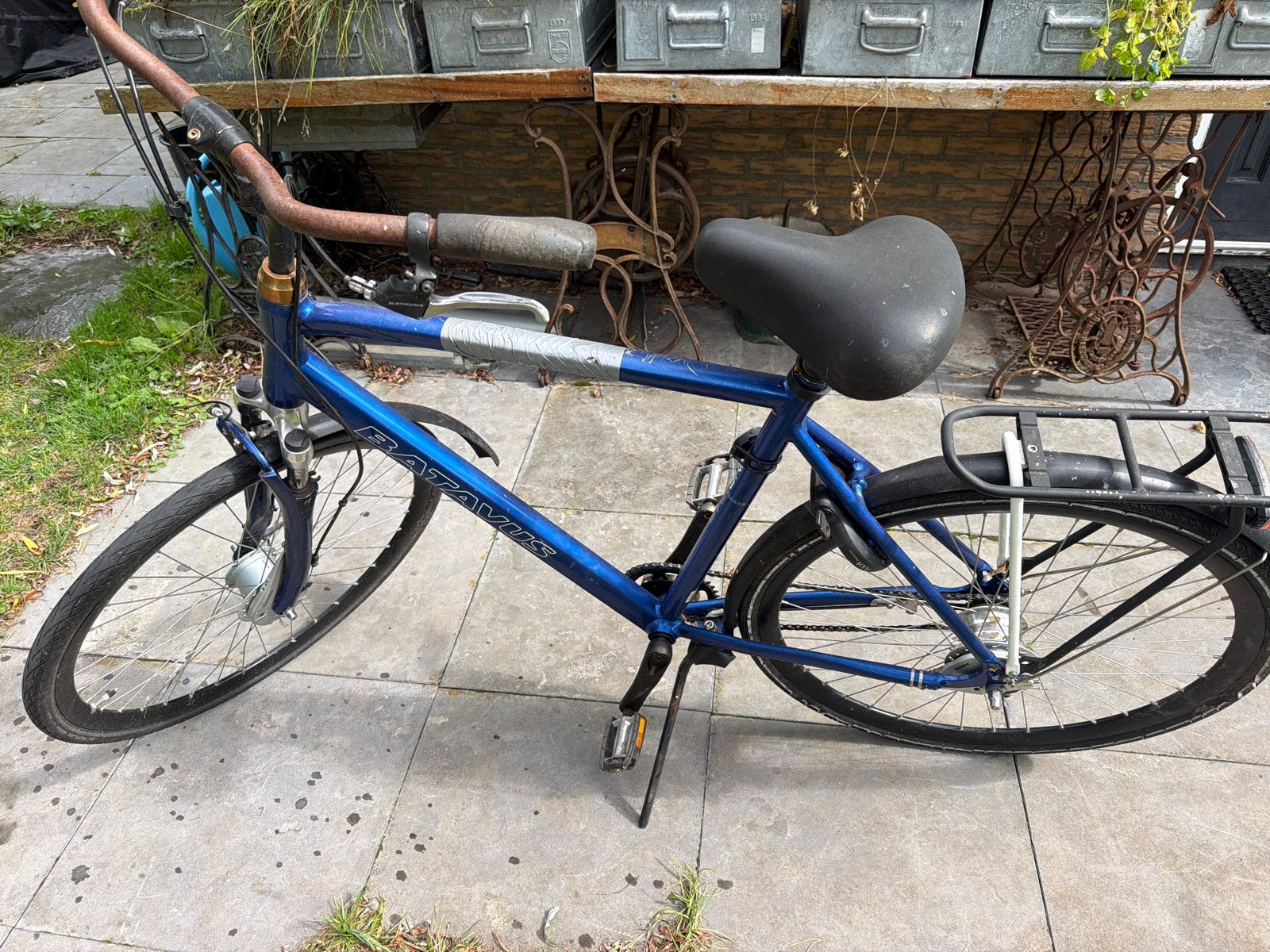 Batavus fiets (kroegtijger) met verlichting en goede remmen, Fietsen en Brommers, Ophalen of Verzenden, Gebruikt, Velgrem, Batavus