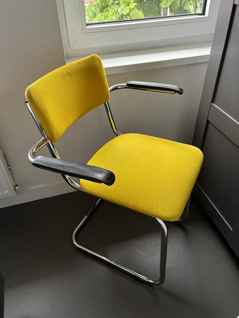 Buisframe stoel, Huis en Inrichting, Stoelen, Ophalen, Gebruikt, Overige kleuren, Stof