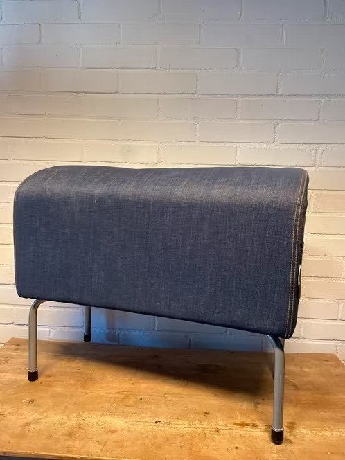 IKEA Voetenbank / Poef Denim, Minder dan 50 cm, Gebruikt, 50 tot 75 cm, Ophalen of Verzenden