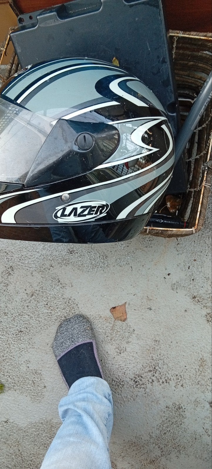 Lazer Integraalhelm - Zwart/Grijs/Wit, Lazer, Heren, Ophalen of Verzenden, Integraalhelm