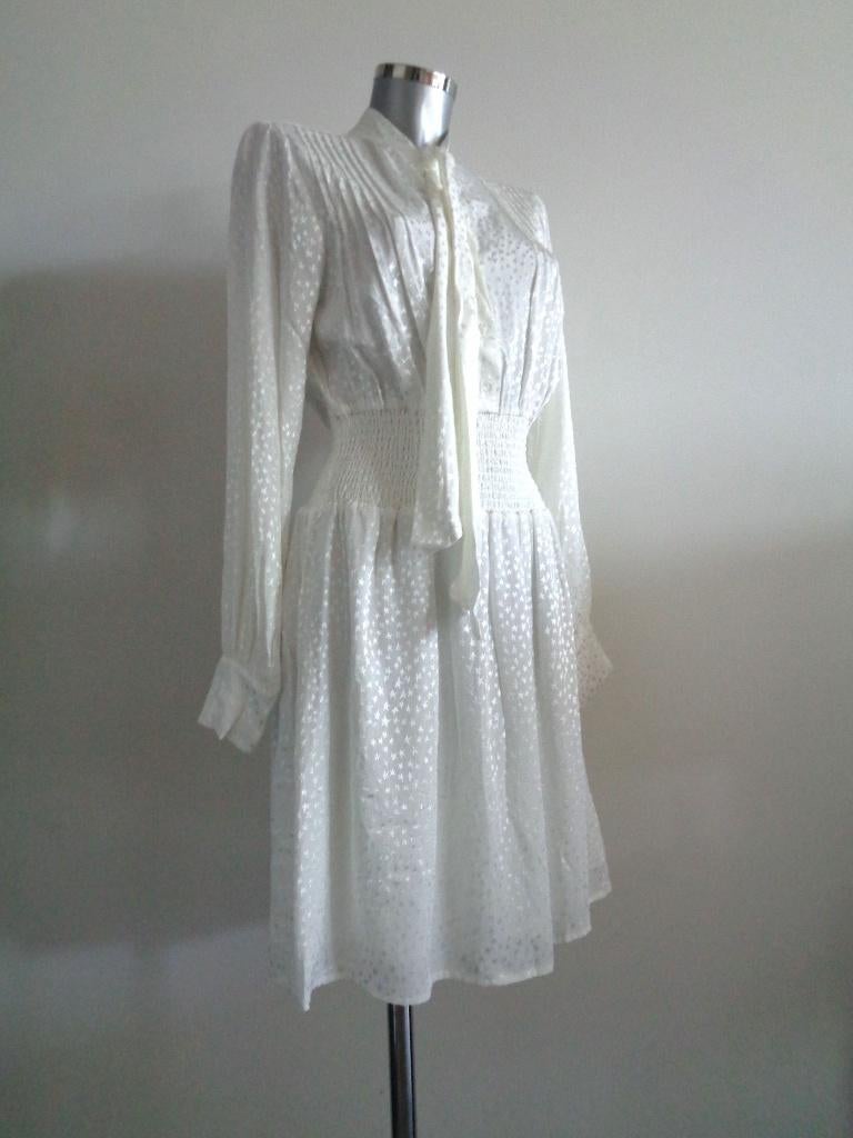 Iconic27 viscose witte jurk met sterren, medium NIEUW, Maat 38/40 (M), Wit, Nieuw, Ophalen of Verzenden
