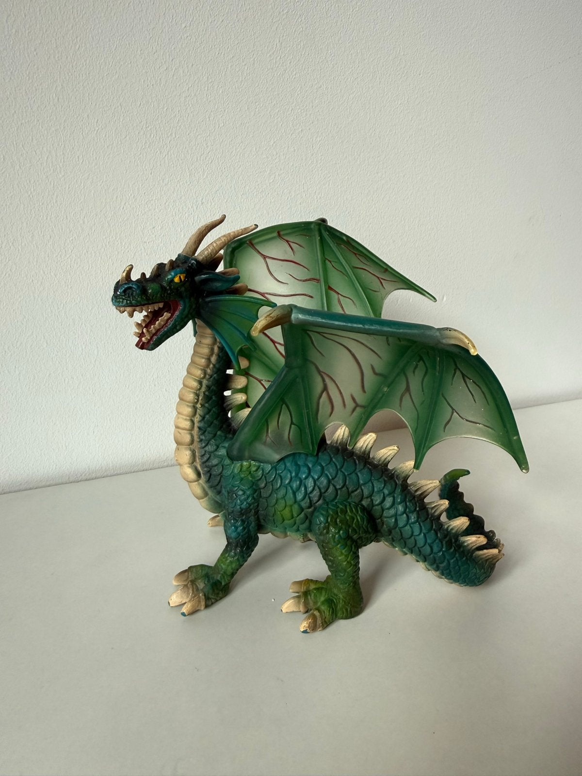 Schleich Groene Draak 70033 - World of Knights (2003/2004), Ophalen of Verzenden, Gebruikt