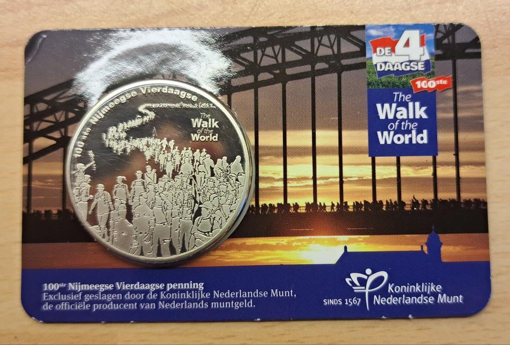 Nijmeegse vierdaagse coincard, Postzegels en Munten, Penningen en Medailles, Ophalen of Verzenden, Overige materialen