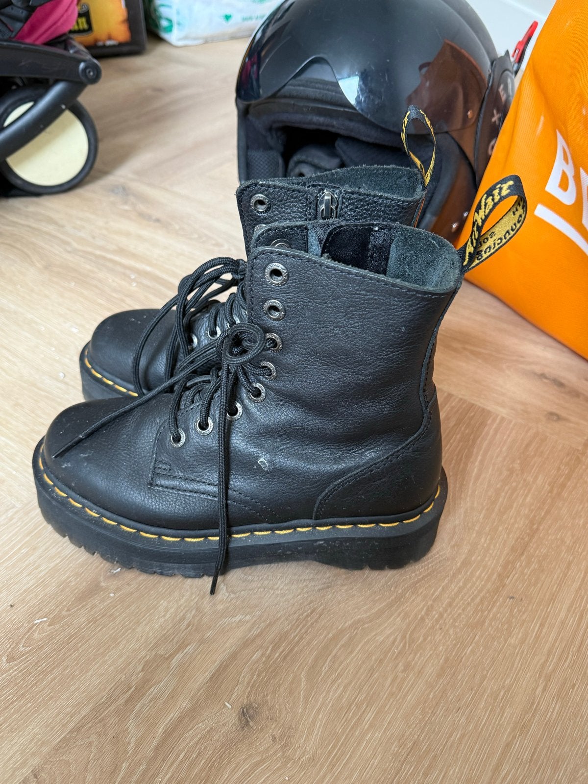 Dr. Martens zwarte leren laarzen, maat 38, Kleding | Dames, Ophalen, Gedragen, Zwart, Lage of Enkellaarzen