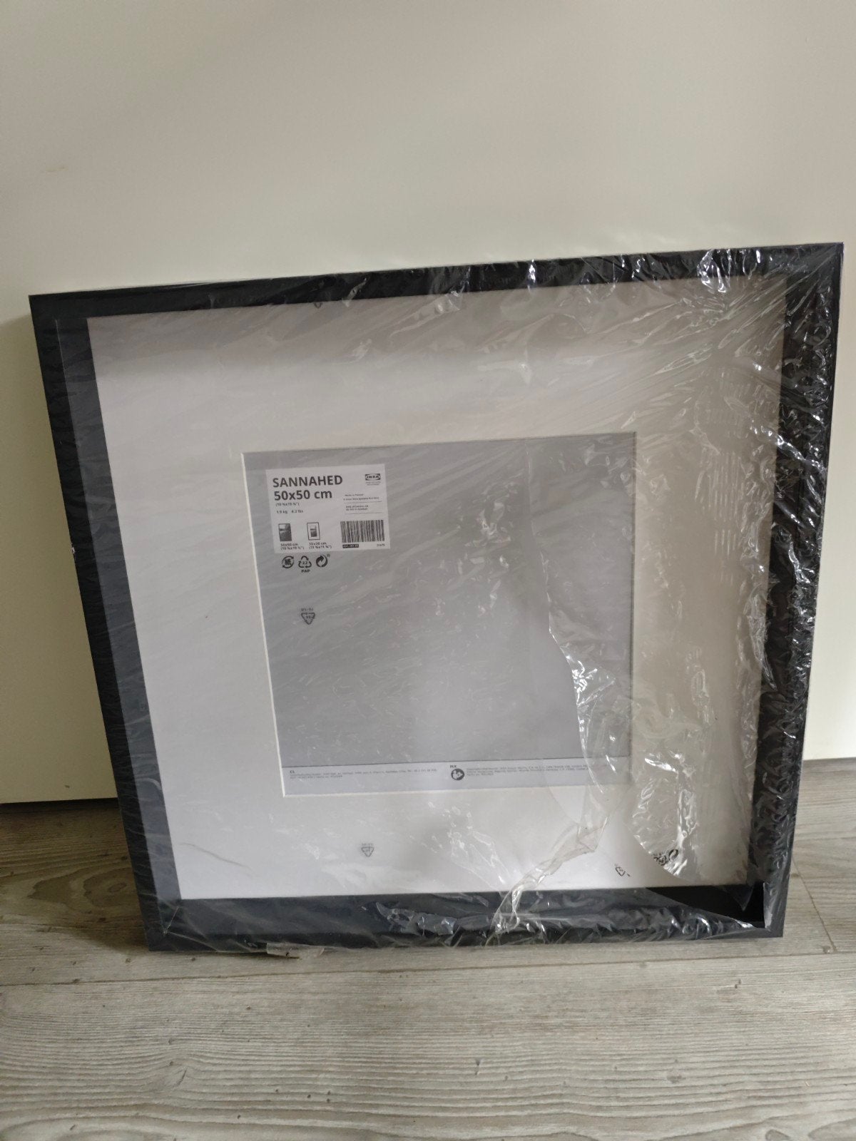 IKEA SANNASHED Fotolijst 50x50 cm Zwart, Nieuw, Ophalen of Verzenden, Zwart, Hout