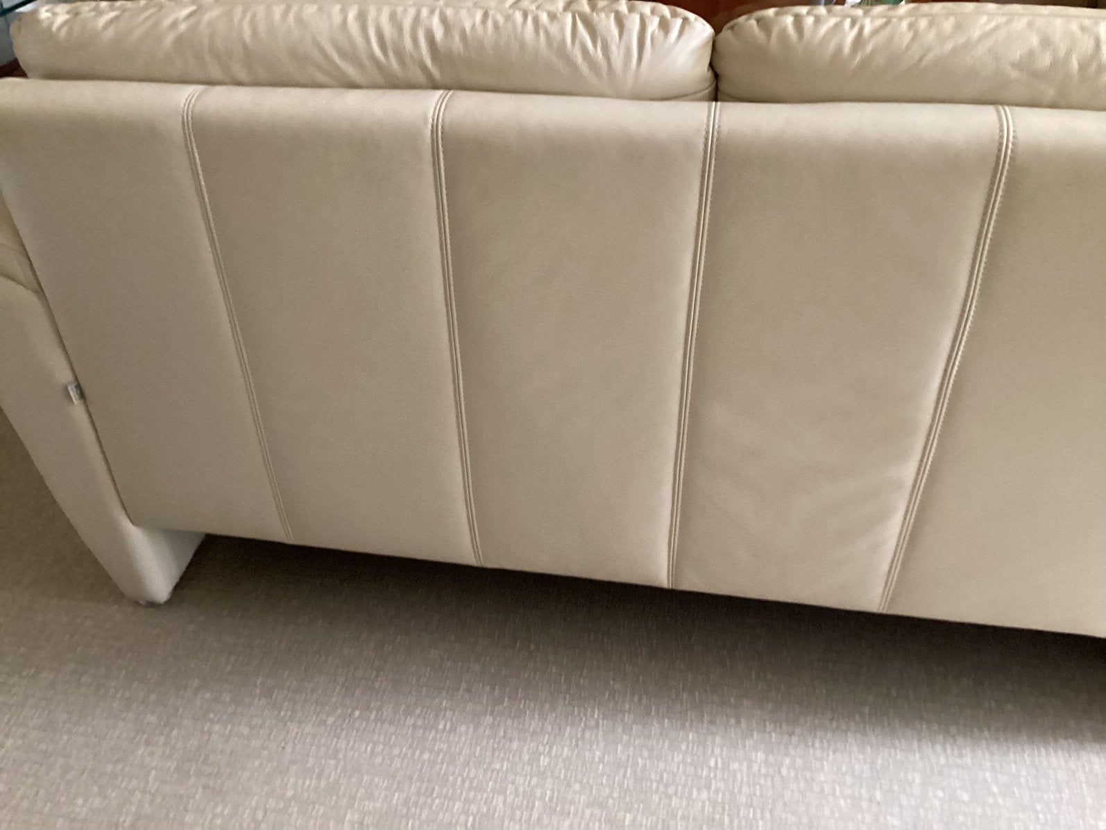 2/5zits bank, Ophalen, Gebruikt, Minder dan 75 cm, Leer