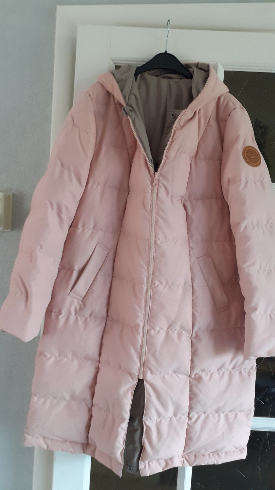Roze/beige omkeerbare winterjas - Maat M., Maat 38/40 (M), Bonprix, Ophalen of Verzenden, Zo goed als nieuw