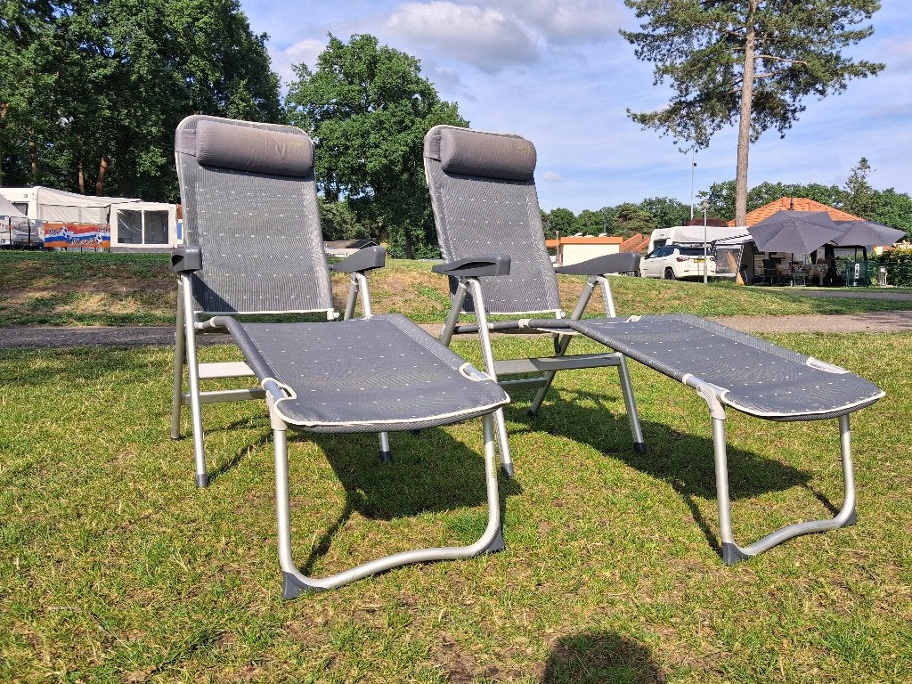 2 Westfield campingstoelen incl. voetensteun en hoofdsteun, Ophalen, Gebruikt, Campingstoel