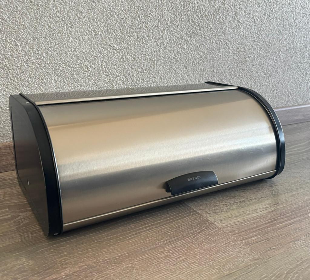 Brabantia broodtrommel rvs, Zilver, Ophalen of Verzenden, Zo goed als nieuw, Metaal