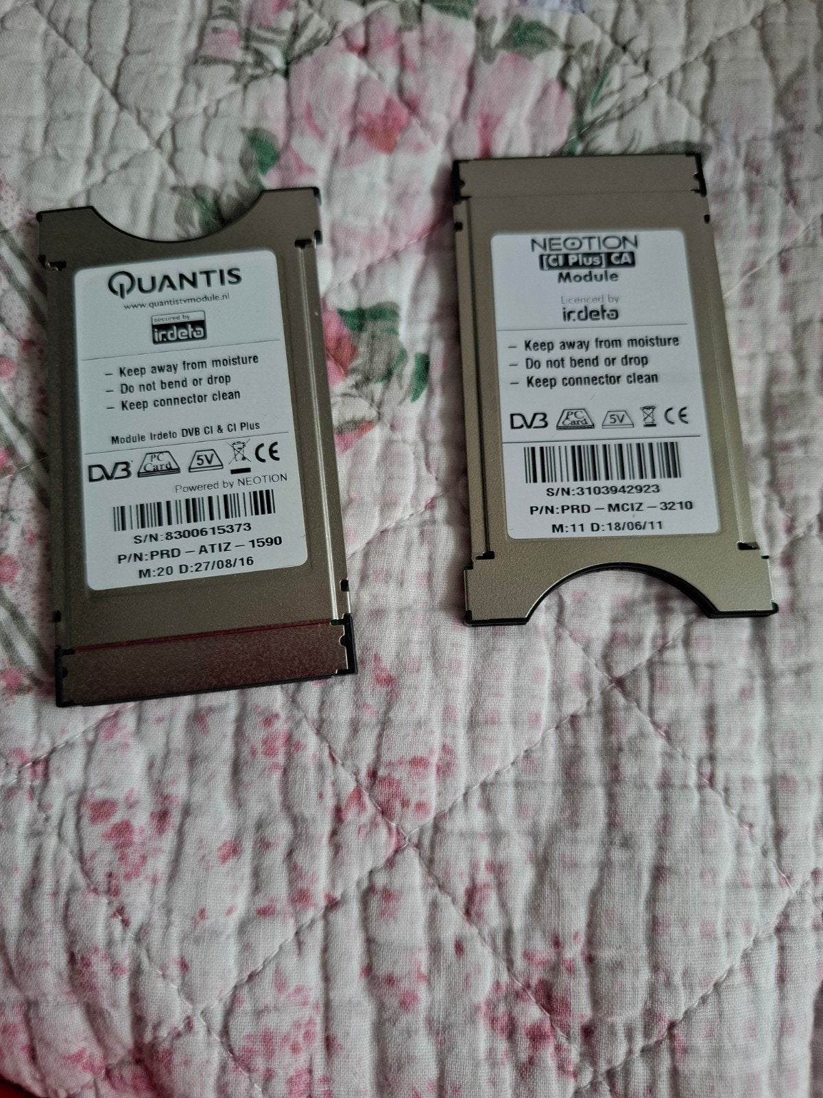 Quantis en Neotion Irdeto CI+ CA Modules, Ophalen, Gebruikt, Decoder