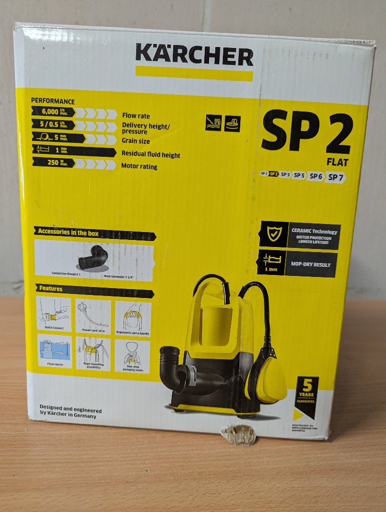 Dompelpomp karcher sp2 flat nieuw, Ophalen of Verzenden, Nieuw, Elektrisch, Dompelpomp