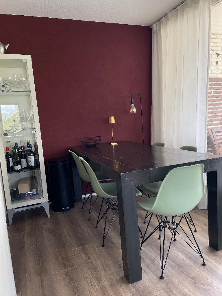 Groene kuipstoelen (4x), Ophalen, Kunststof, Gebruikt, Overige kleuren
