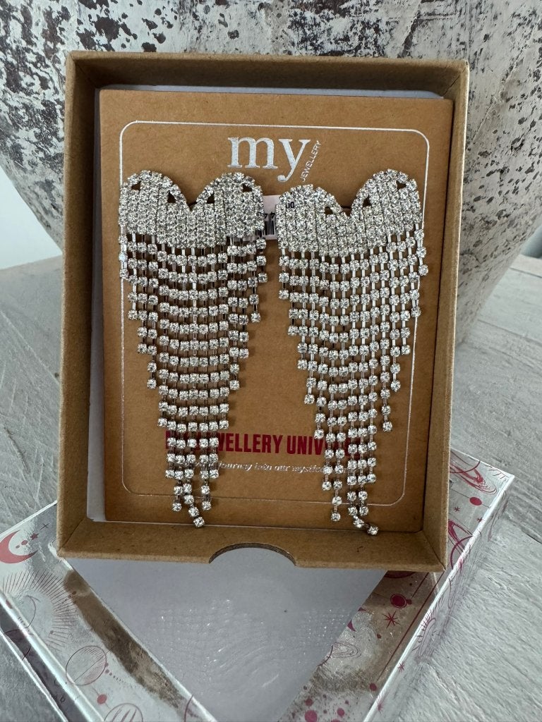 NIEUW > My Jewellery Strass oorbellen / 8,8 cm, Overige materialen, Verzenden, Nieuw, Knopjes of Stekers