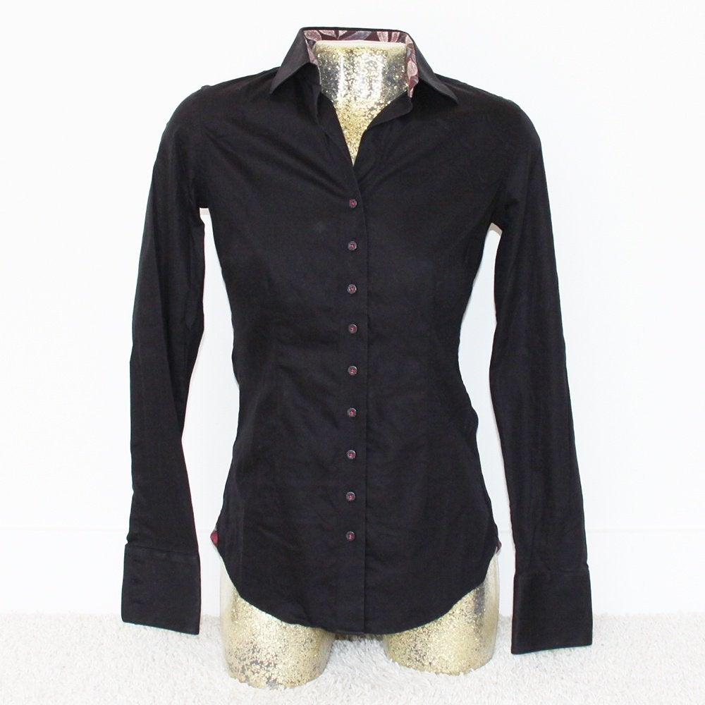 Mooie Cavallaro Napoli Blouse Stretch (Maat 34) - 87 € 50,-, Zwart, Cavallaro Napoli, Ophalen of Verzenden, Zo goed als nieuw