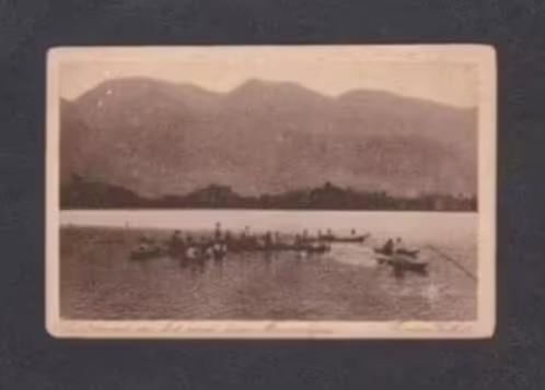 Indonesië Indië Vischvangst Meer van Manindjau Sumatra, Ophalen of Verzenden, Voor 1920, Ongelopen, Buiten Europa