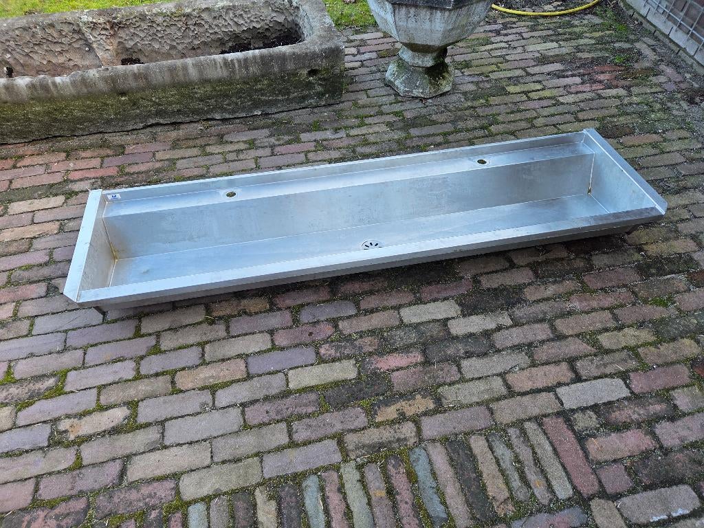 RVS Wastrog, Lang 1.80 m, Breed48 cm, Hoog 20 cm, Doe-het-zelf en Verbouw, Ophalen, Gebruikt, Rvs