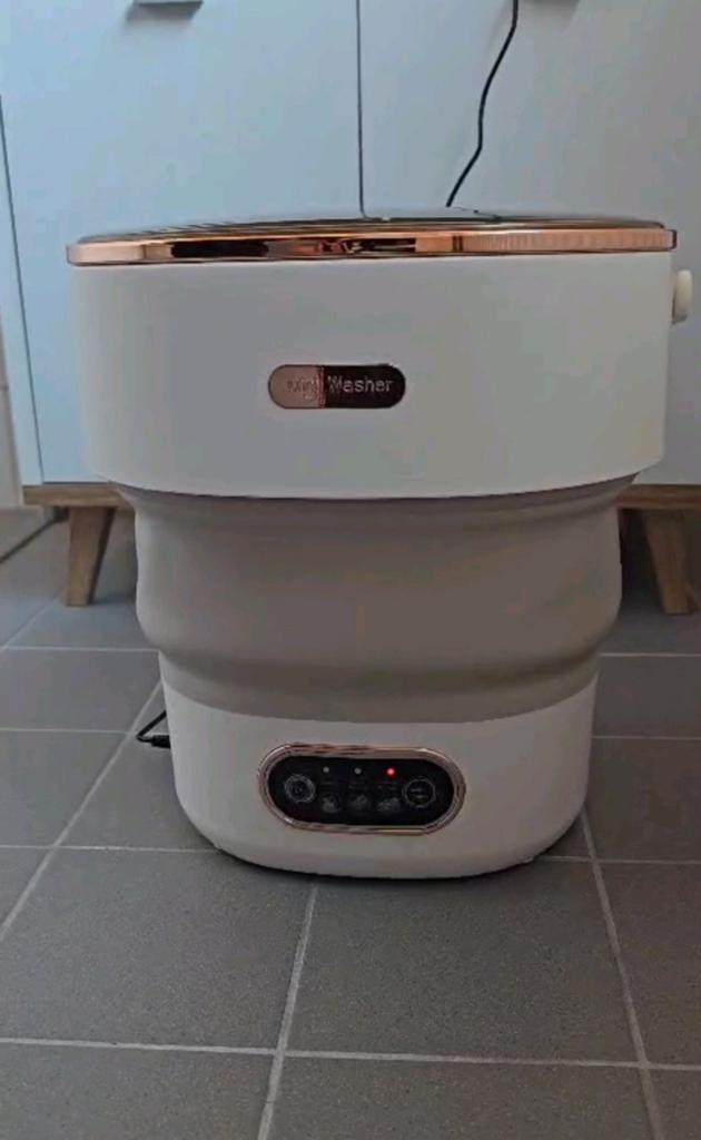 Mini wasmachine roze gold, Ophalen, Minder dan 1200 toeren, Minder dan 85 cm, Minder dan 4 kg