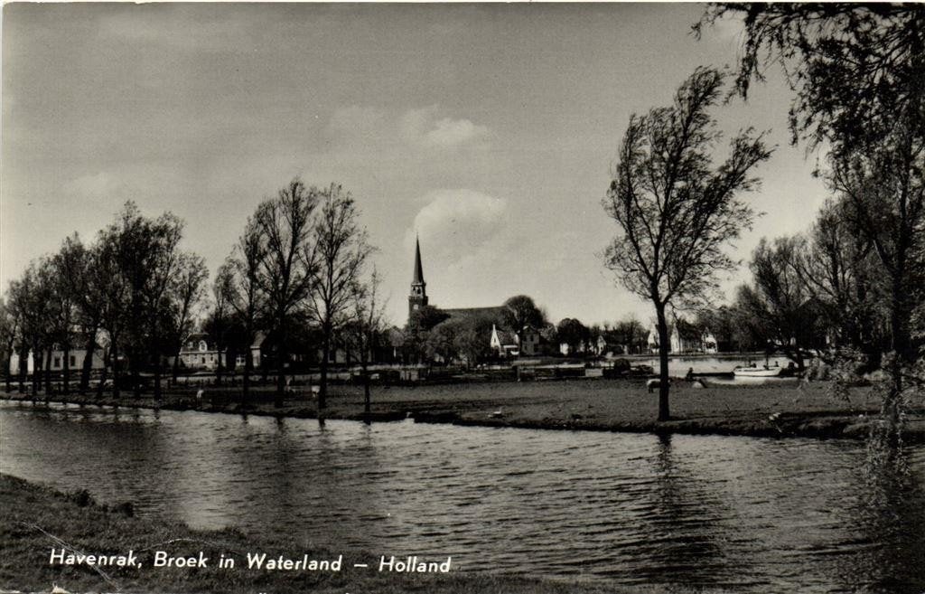 Havenrak, Broek in Waterland - Holland - gelopen, Ophalen of Verzenden, 1960 tot 1980, Ongelopen, Noord-Holland