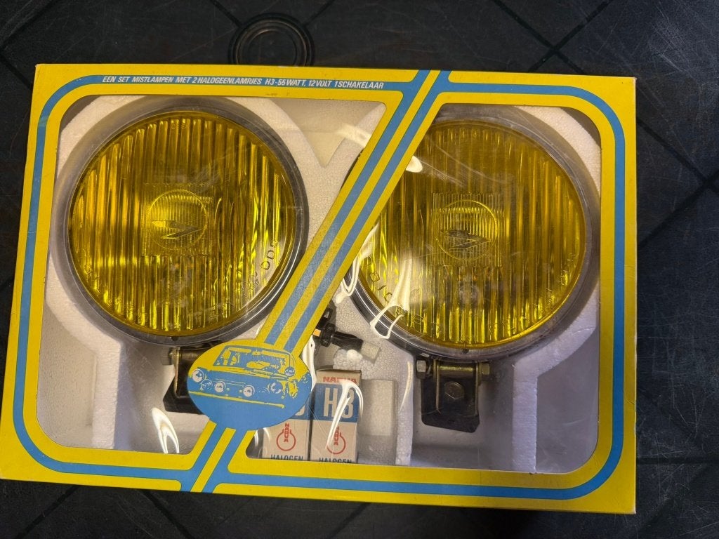 originele klassieke HELLA gele haloge some-mistlampen, Ophalen, Nieuw, BMW