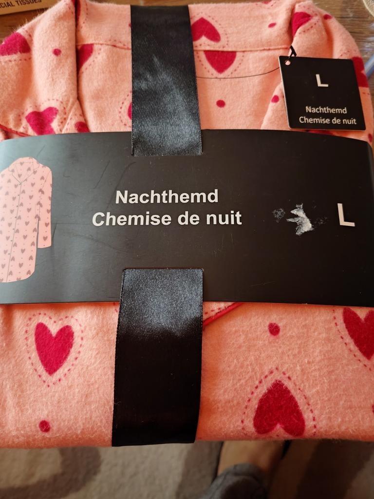 Nieuw Nachthemd met Hartjespatroon - Maat L, Kleding | Dames, Onbekend, Ophalen of Verzenden, Nieuw, Maat 42/44 (L)