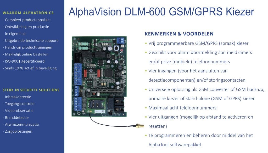 IP kiezer, Alptronics DLM-600 GSM GPRS, Ophalen of Verzenden, Nieuw