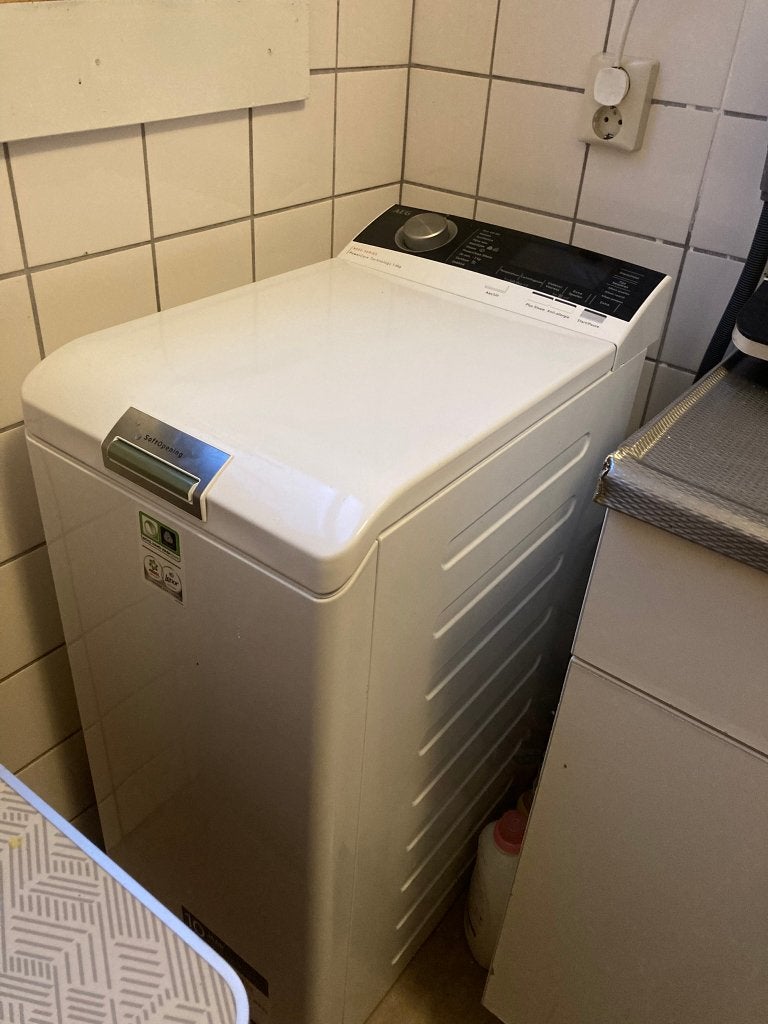 Bovenlader wasmachine AEG LTR8763SL EcoLine 6 kg, Witgoed en Apparatuur, Ophalen, Bovenlader, 90 tot 95 cm, 1200 tot 1600 toeren