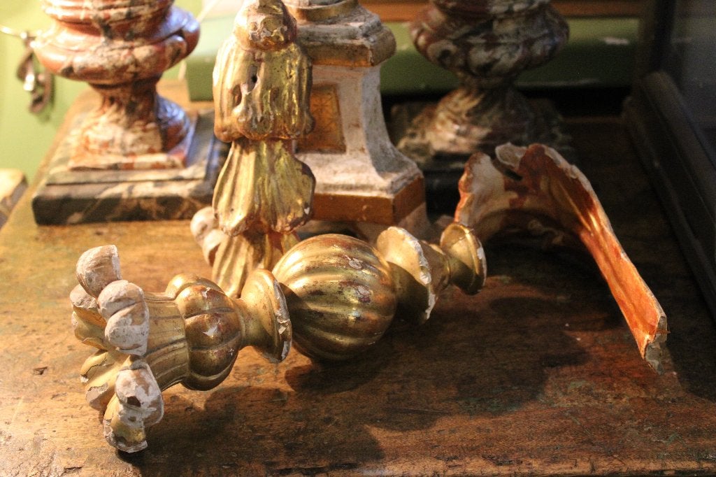 Antiek frans bois dore ornament 18e eeuw houtgestoken, Ophalen of Verzenden