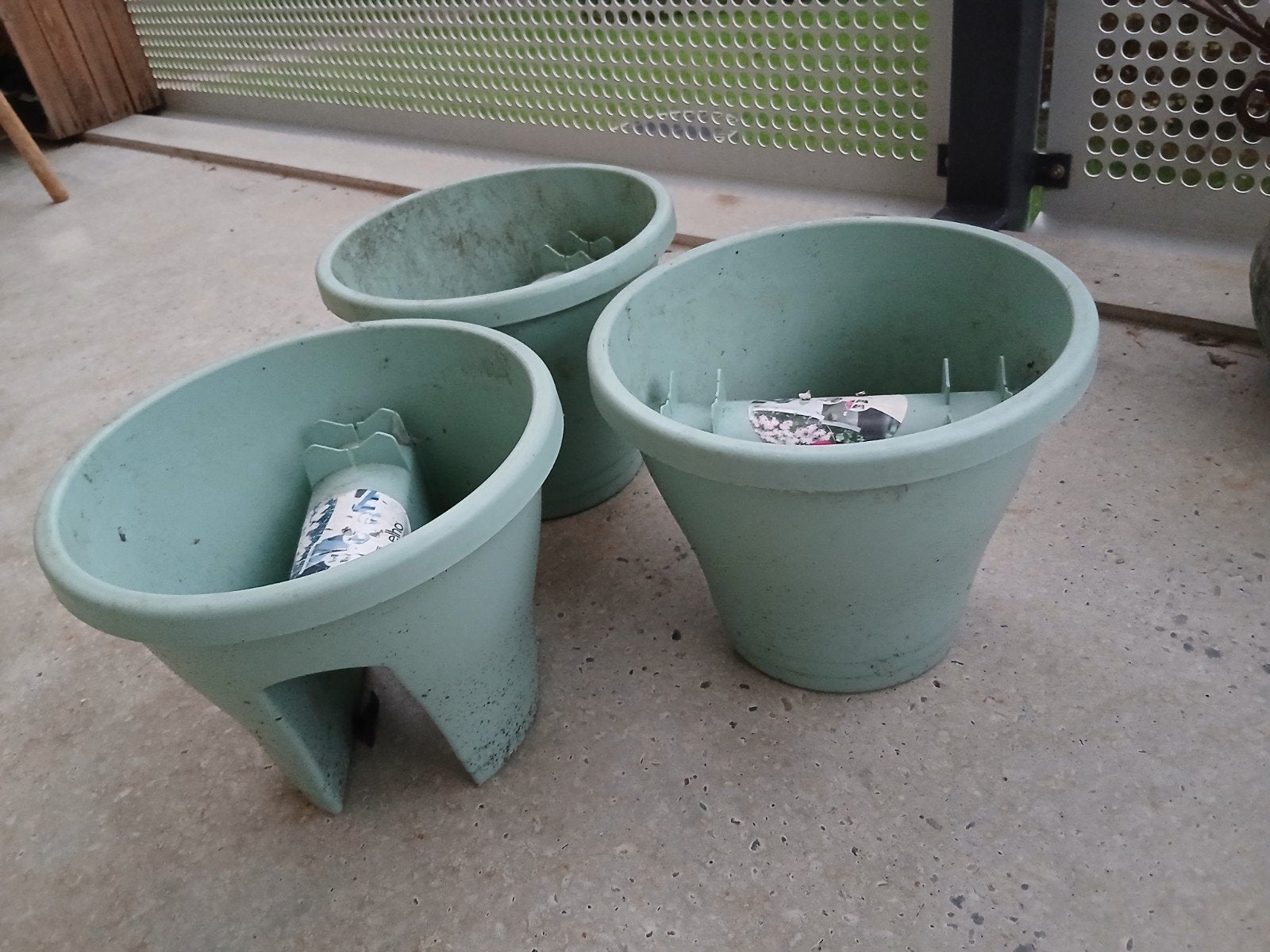 Boempotten Elho balkon., Tuin en Terras, Ophalen, Kunststof, Gebruikt, Minder dan 60 cm