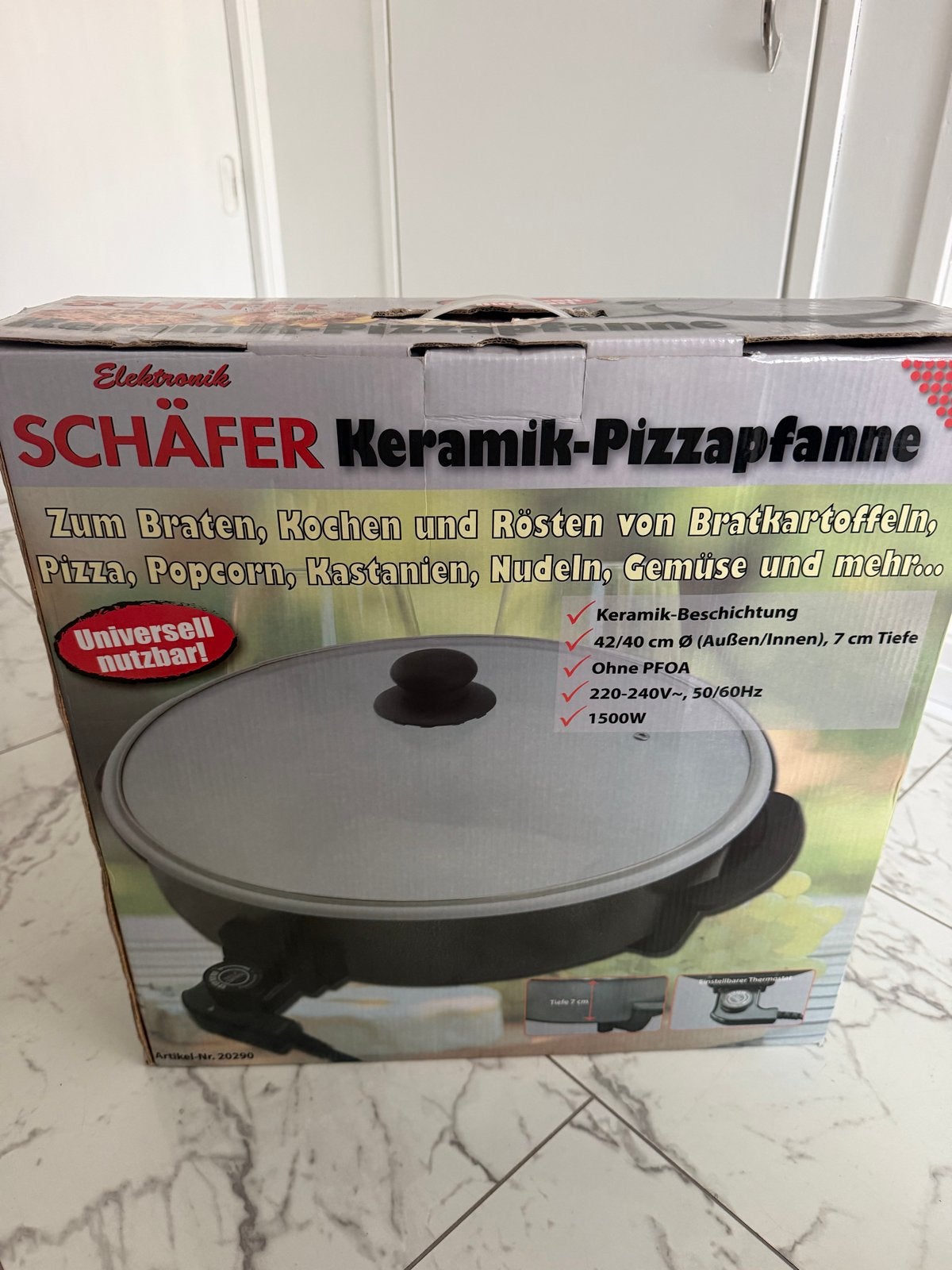 Elektronik Schäfer Keramik-Pizzapfanne - Multifunctioneel, Minder dan 45 cm, Overige merken, Pizzaoven, Nieuw