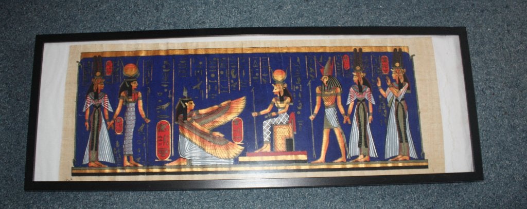 Lijst met perkament met Egyptische afbeelding, Ophalen, Zo goed als nieuw