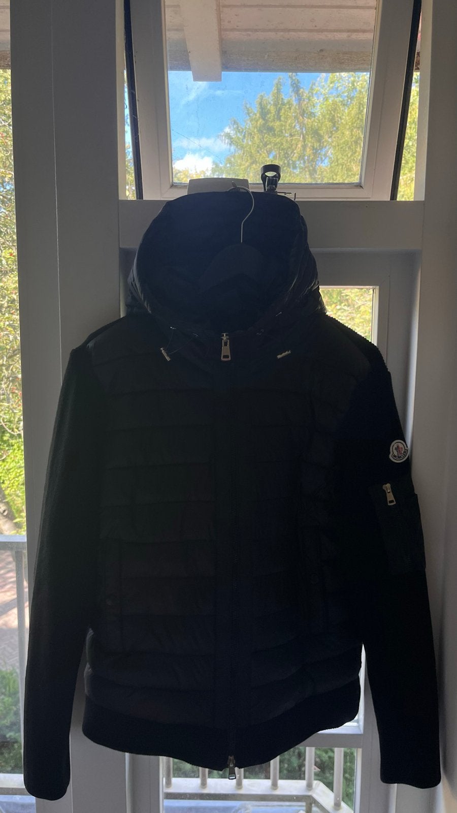 Moncler Jas/Cardigan Maat L - Origineel, Ophalen of Verzenden, Nieuw, Maat 52/54 (L), Zwart