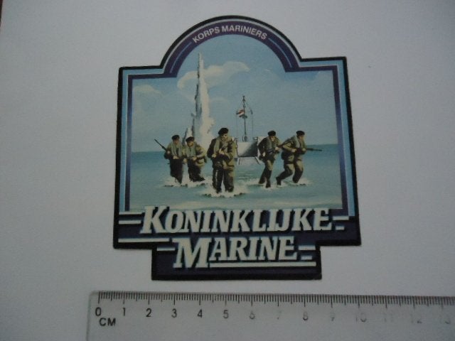 sticker oud Korps MARINIERS marine leger militair retro, Verzenden, Zo goed als nieuw, Bedrijf of Vereniging
