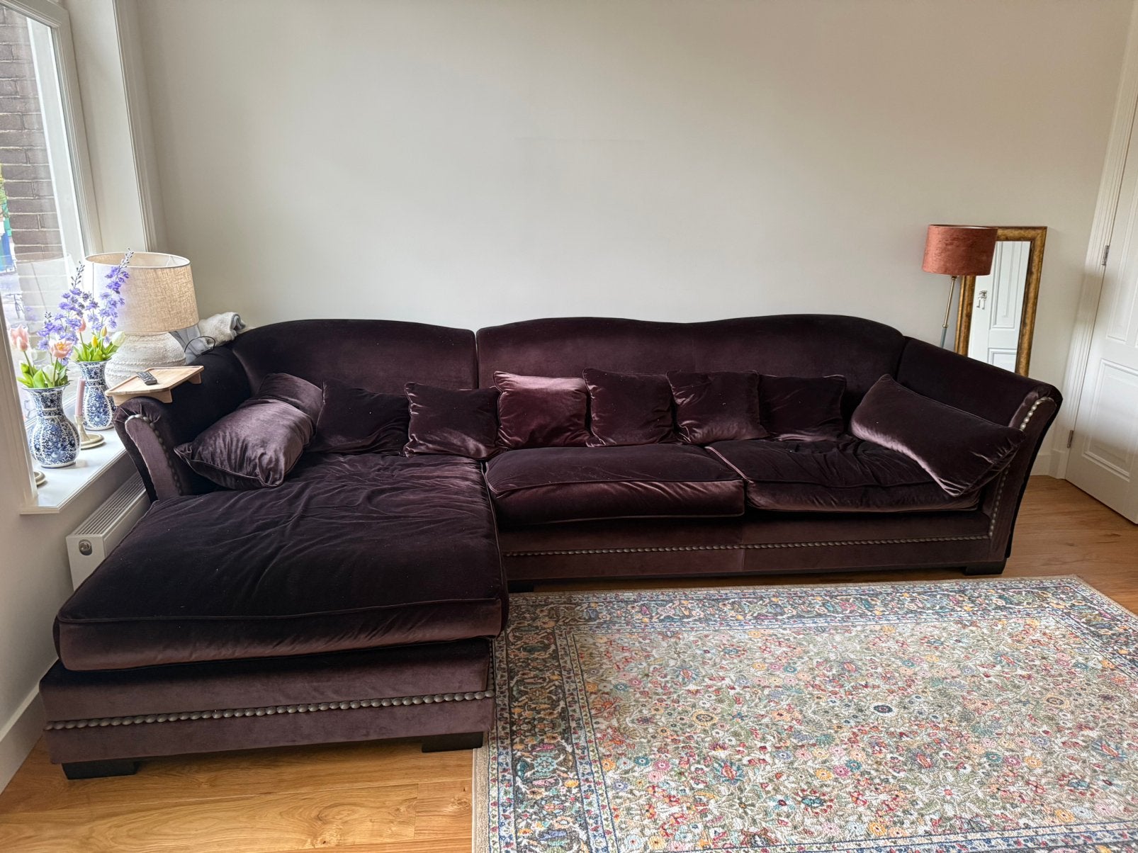 LaTorre Design hoekbank Velour, Ophalen, Zo goed als nieuw, Stof, Velour
