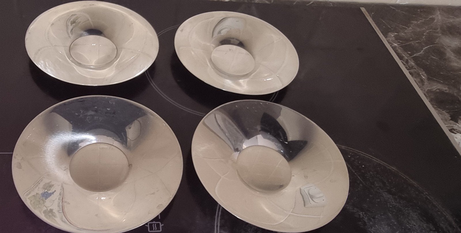 Set van 4 HEMA RVS schotels, 14 cm diameter, Huis en Inrichting, Ophalen of Verzenden