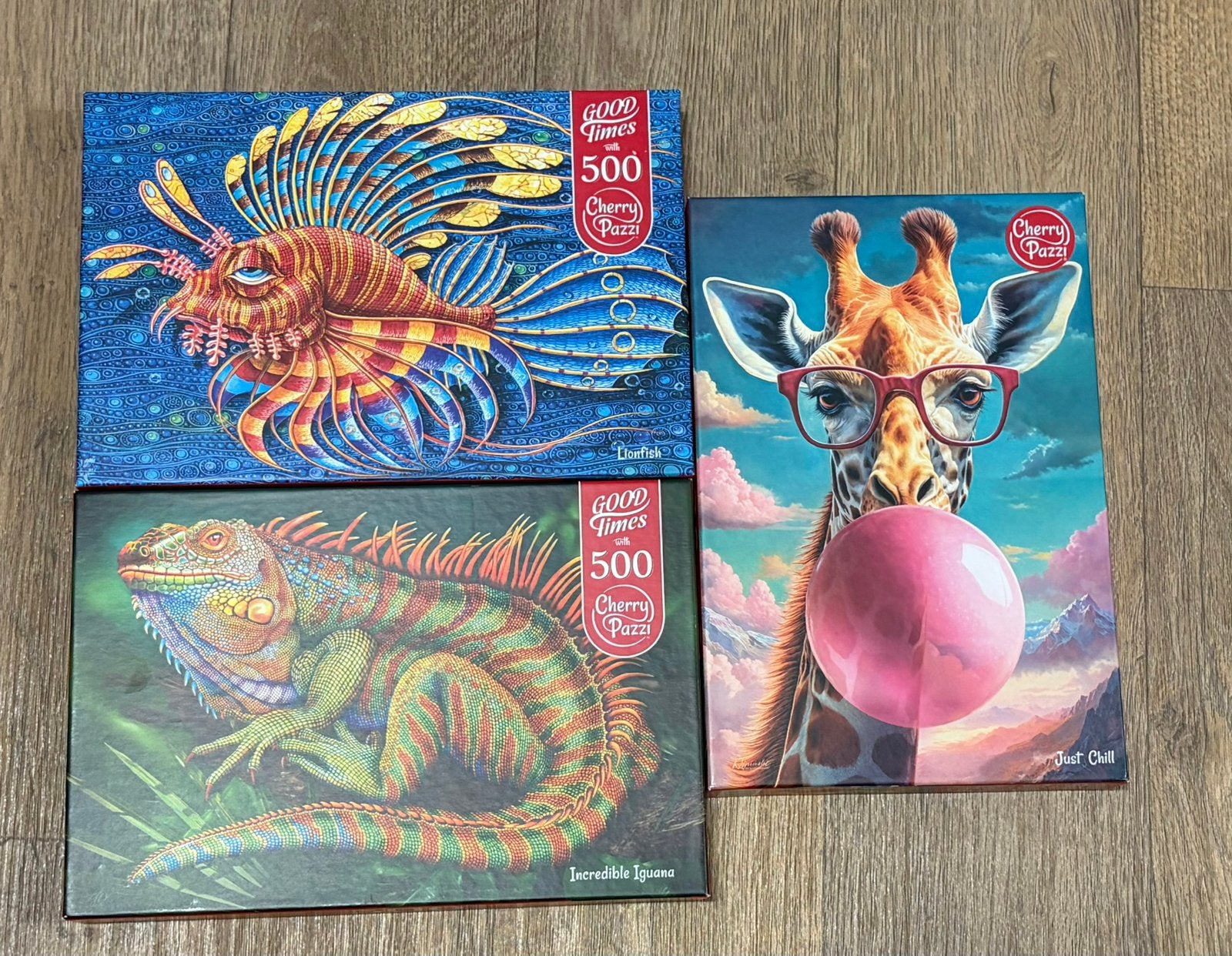 Cherry Pazzi puzzels 500 stukjes (3 stuks), Ophalen of Verzenden, 500 t/m 1500 stukjes, Zo goed als nieuw, Legpuzzel
