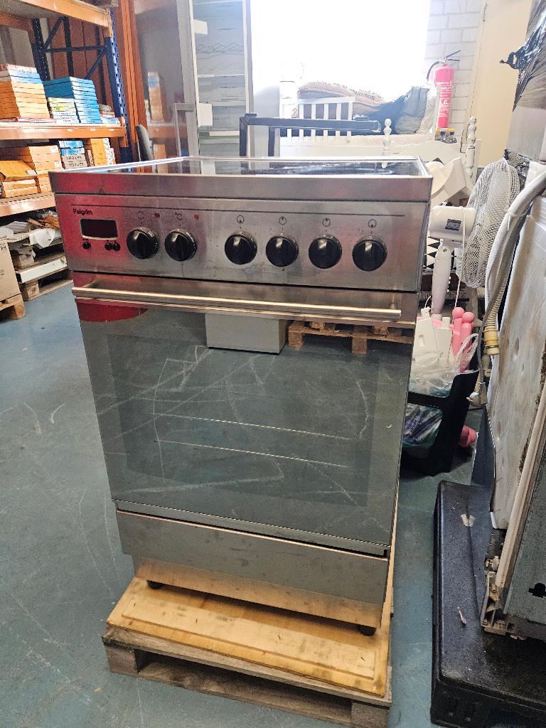 Inductie fornuis met elektrische oven, Ophalen, Gebruikt, 4 kookzones, Inductie