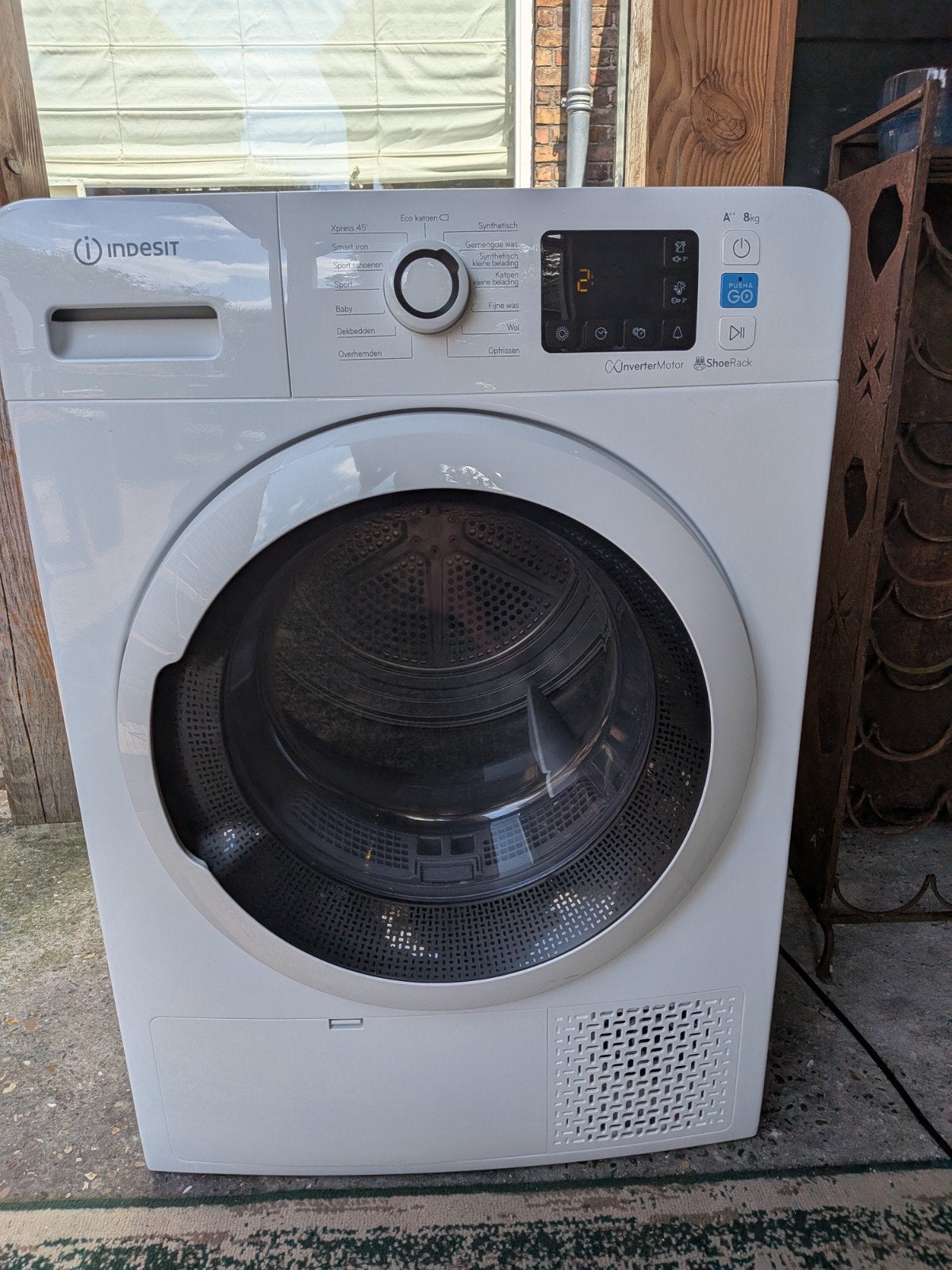 Indesit Warmtepompdroger 8kg (ZGAN – Zeer Energiezuinig), Witgoed en Apparatuur, Wasdrogers, Ophalen, Overige typen, 8 tot 10 kg