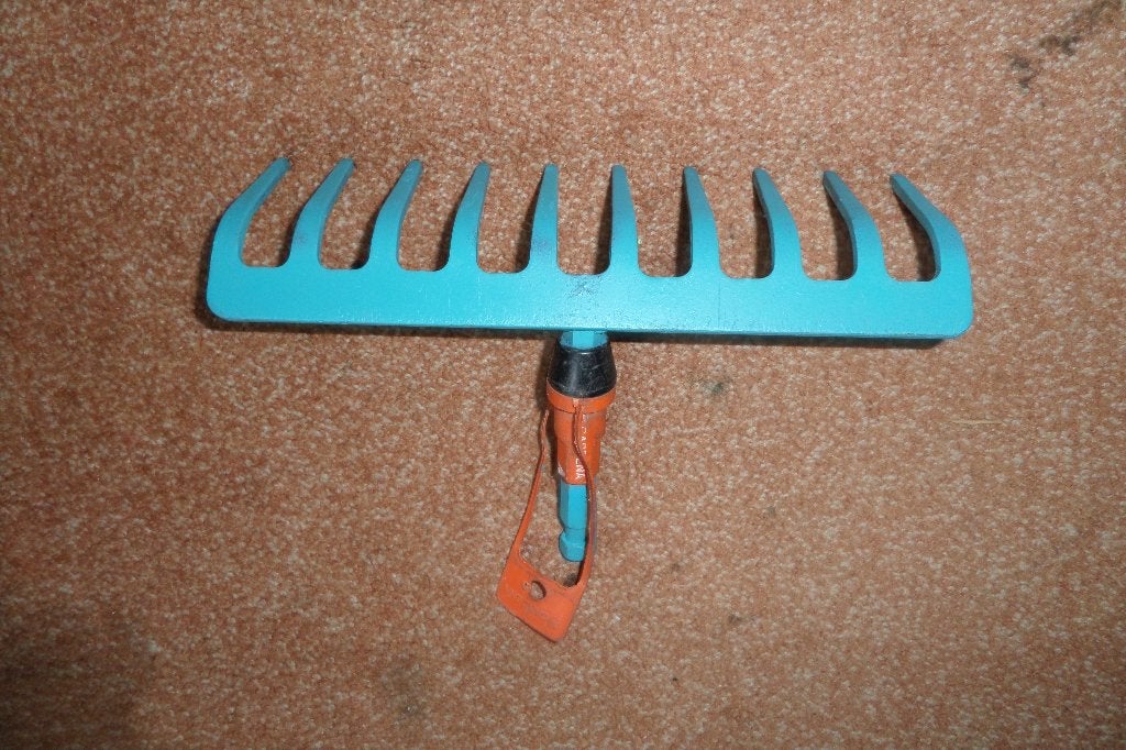 Gardena combisysteem tuinhark - 10 tander - 25,7cm breed, Ophalen, Zo goed als nieuw, Hark, Gardena
