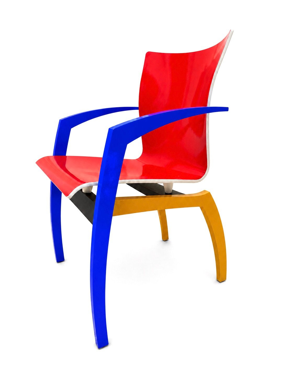 Leolux Camarilla eetkamerstoel "Mondriaan" geïnspireerd, Huis en Inrichting, Ophalen, 75 tot 100 cm, Zo goed als nieuw, Leolux , Mondriaan