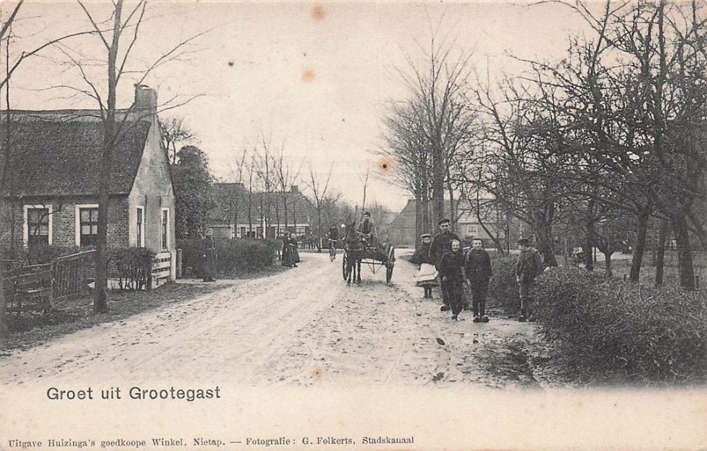 702-392-015 Groet Uit Grootegast, Verzamelen, Ansichtkaarten | Nederland, Verzenden, Voor 1920, Groningen