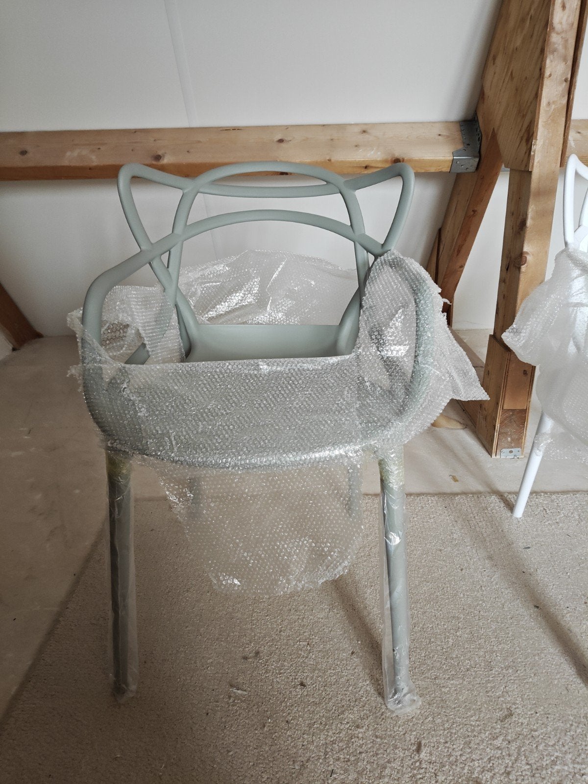 Kartell Masters kopie, grijze stoel - Nieuw in verpakking, Huis en Inrichting, Stoelen, Nieuw, Ophalen of Verzenden, Metaal, Eén