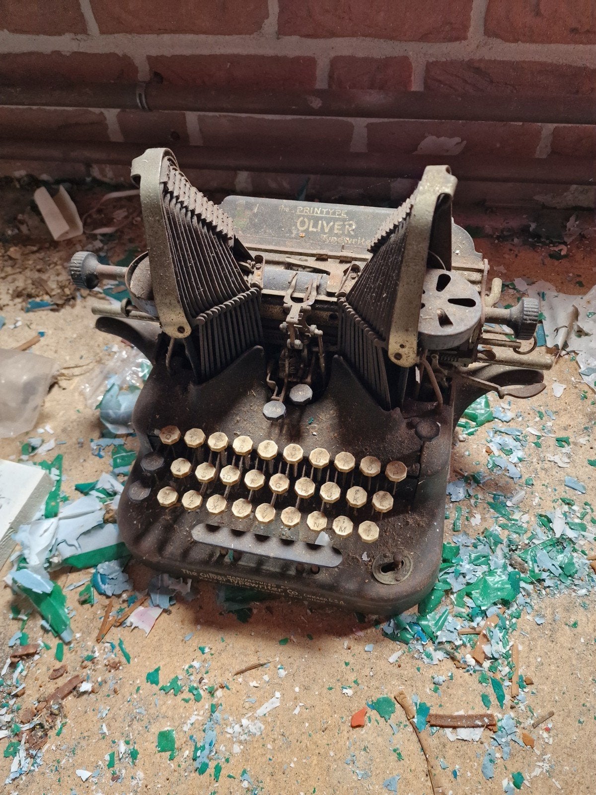 Oude typemachine, Ophalen, Gebruikt