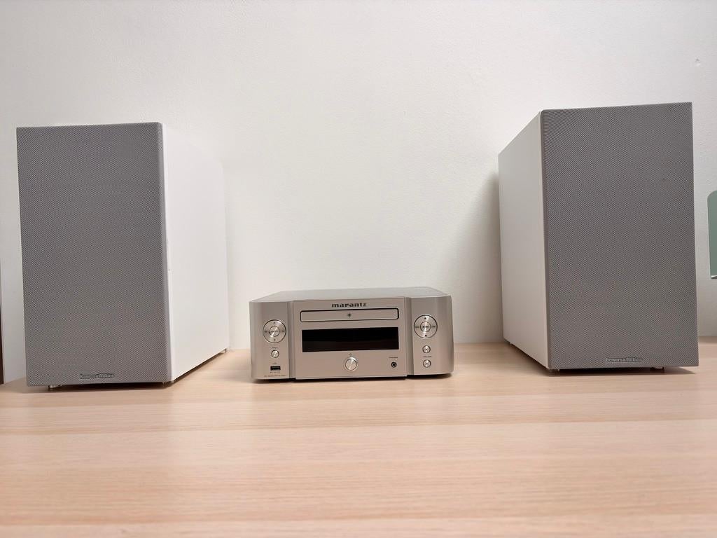 Marantz MCR-611 streaming versterker en B&W685 S2 speakers, Zo goed als nieuw, Microset, Cd-speler, Ophalen